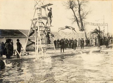 A piscina do Nun`Álvares, em 1923